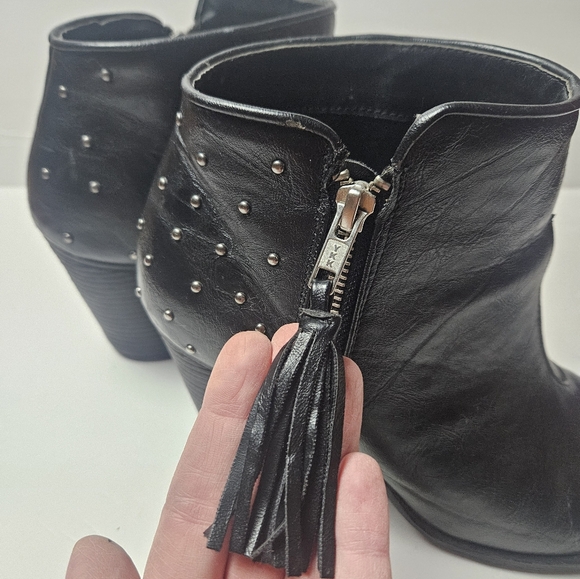 Olsenboye | Leather-like studded ankle boots, size 10 - Picture 2 of 10